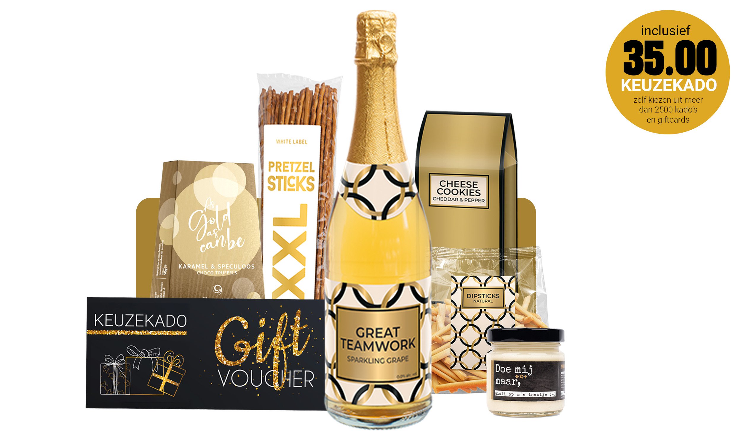 XXXXXFeestelijke borrel 0% + Keuzekado 35